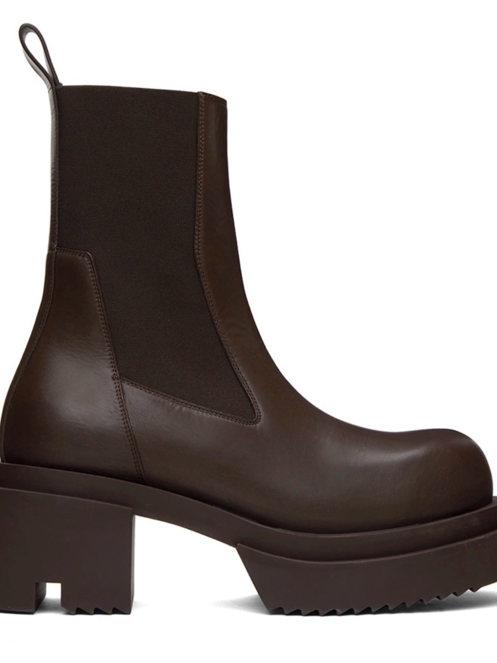 Rick Owens Brown Beatle Bogun Boots